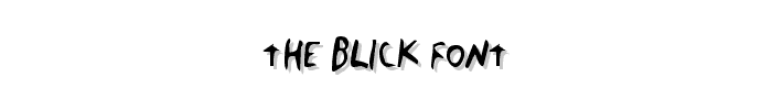 The Blick Font font
